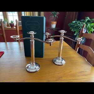 Silver plated candle sticks